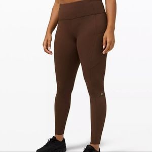 FAST AND FREE HIGH-RISE TIGHT 28 Brown earth